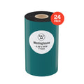 Thermal Transfer Ribbon, Black, 24 Rolls, 1 Inch Core, 4.33" x 1476'