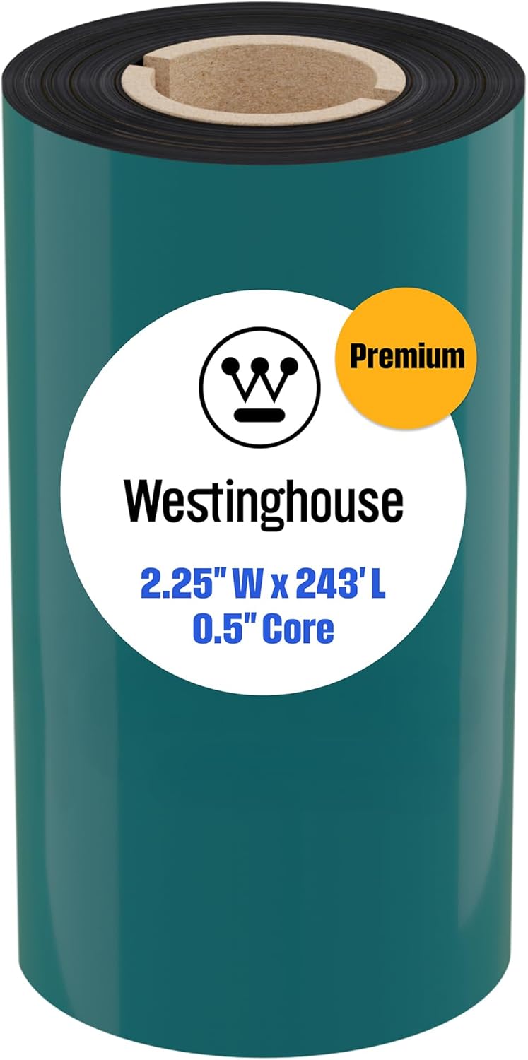 Premium Resin Ribbon, 0.5 Inch Core, 2.25" x 243'