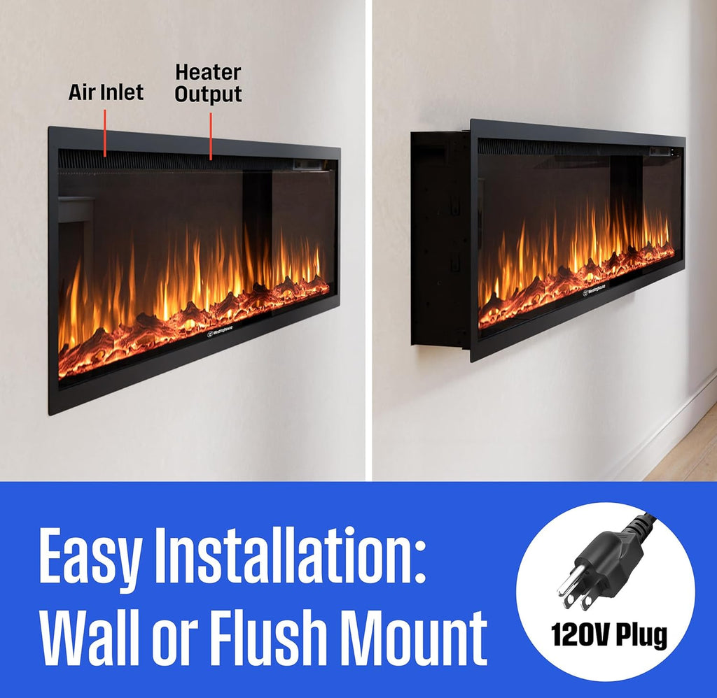 74 Inch Electric Fireplace Heater