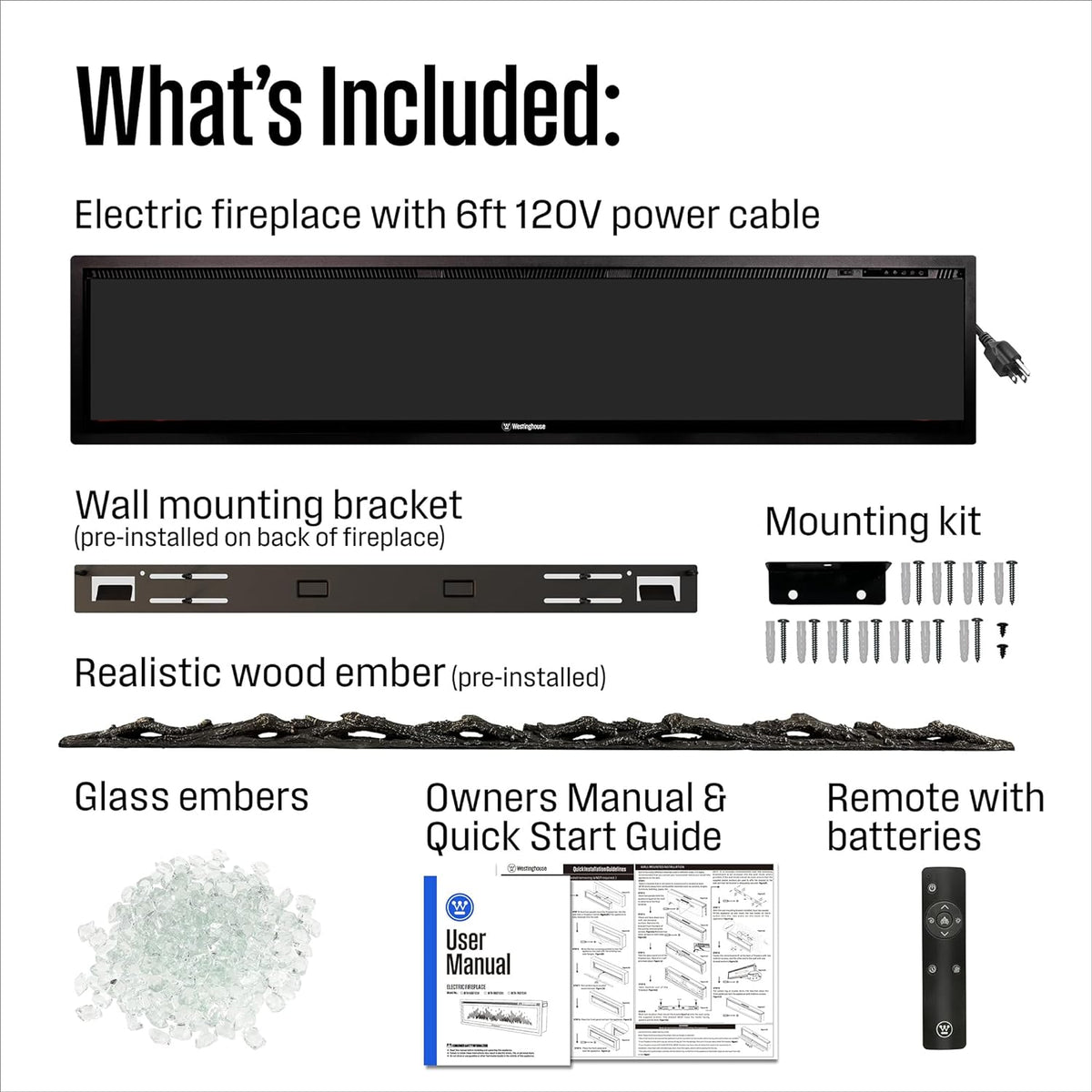 50 Inch Electric Fireplace Heater