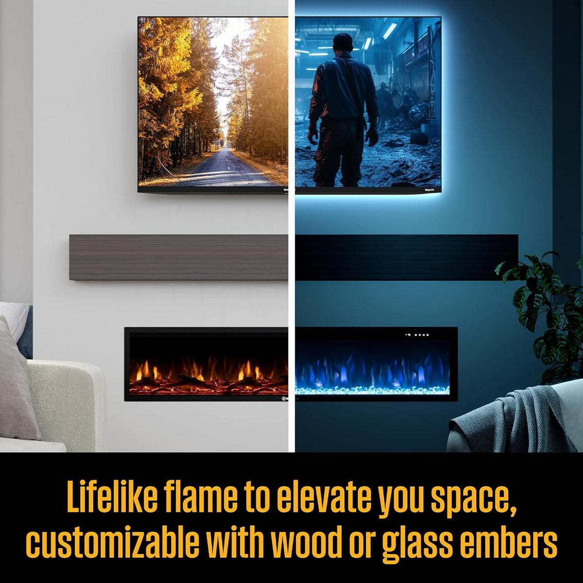 50 Inch Electric Fireplace Heater