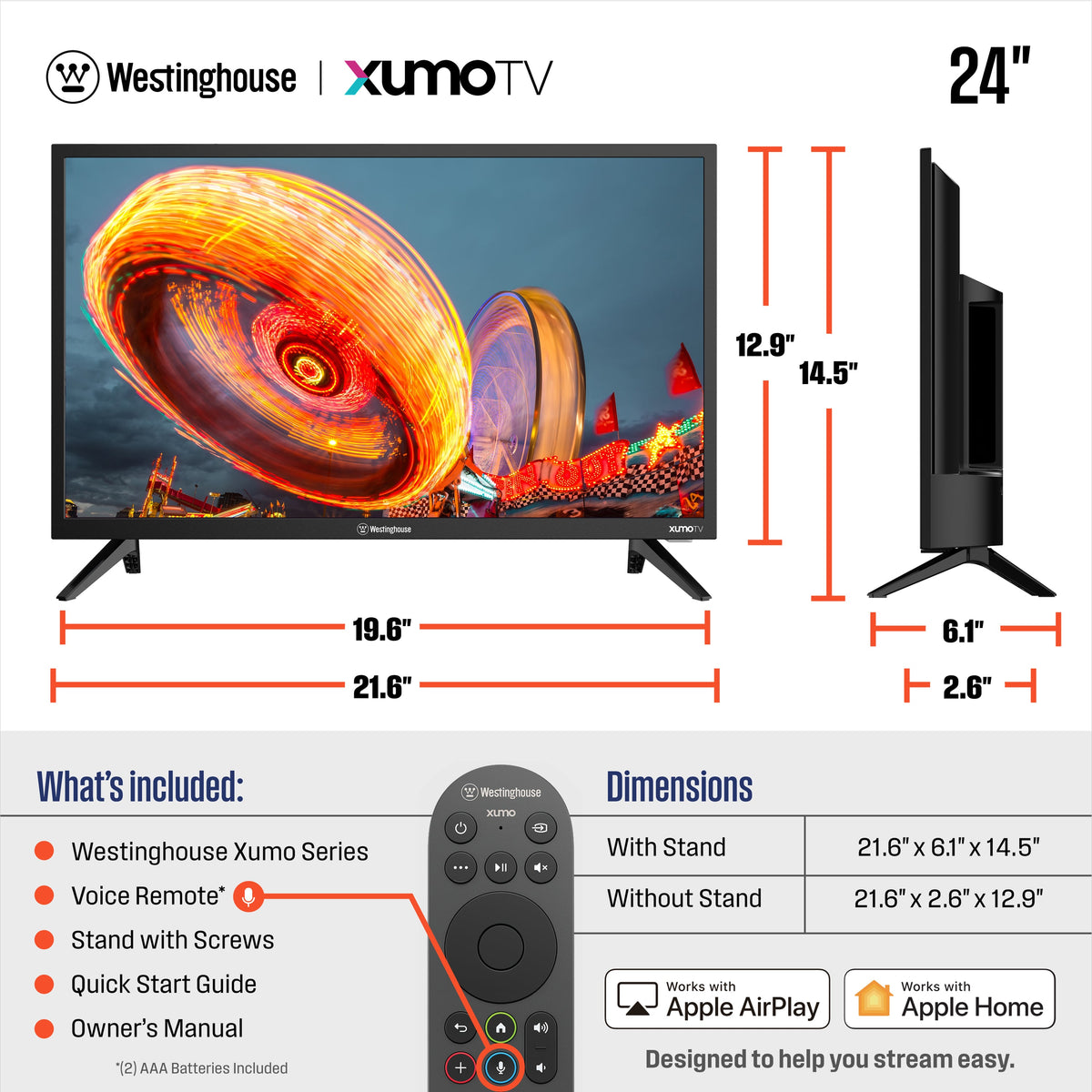 24" HD Smart Xumo TV