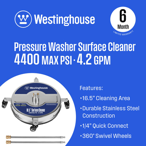 16.5" Stainless Steel Surface Cleaner for Pressure Washers