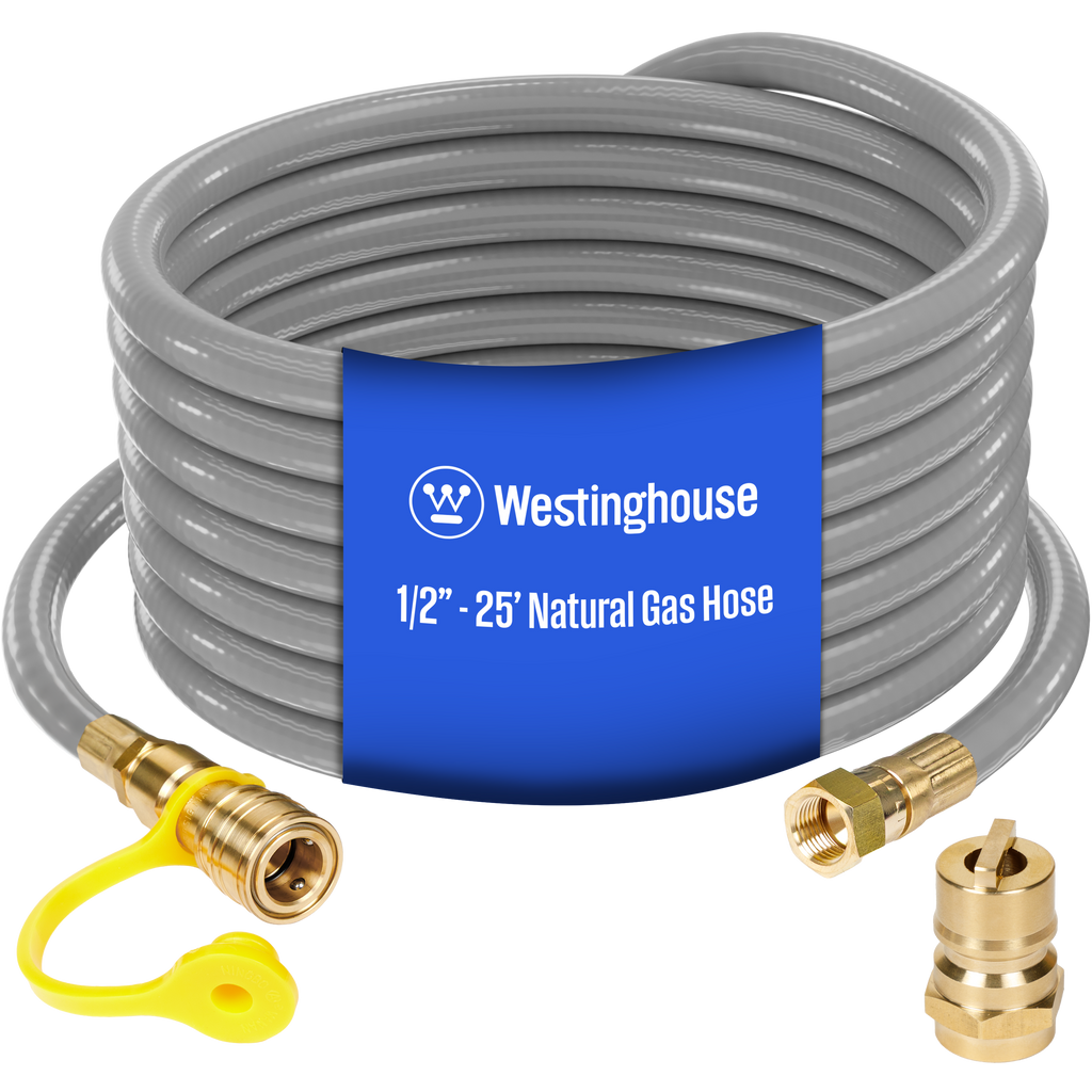 25' Natural Gas Hose: 1/2" Diameter