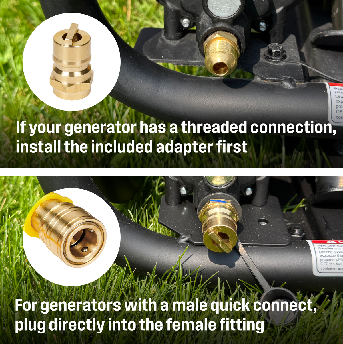 25' Natural Gas Hose: 1/2" Diameter