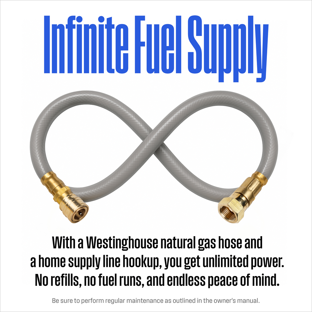 25' Natural Gas Hose: 1/2" Diameter