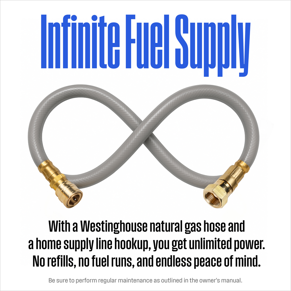 25' Natural Gas Hose: 1/2" Diameter
