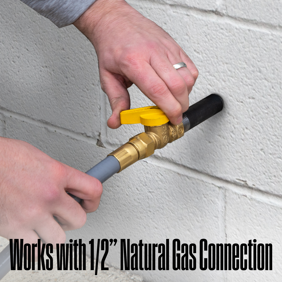 25' Natural Gas Hose: 1/2" Diameter