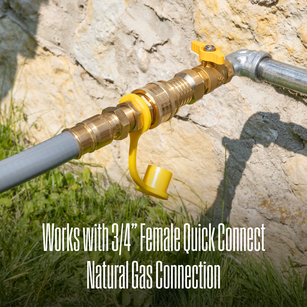 15' Natural Gas Hose: 3/4" Diameter