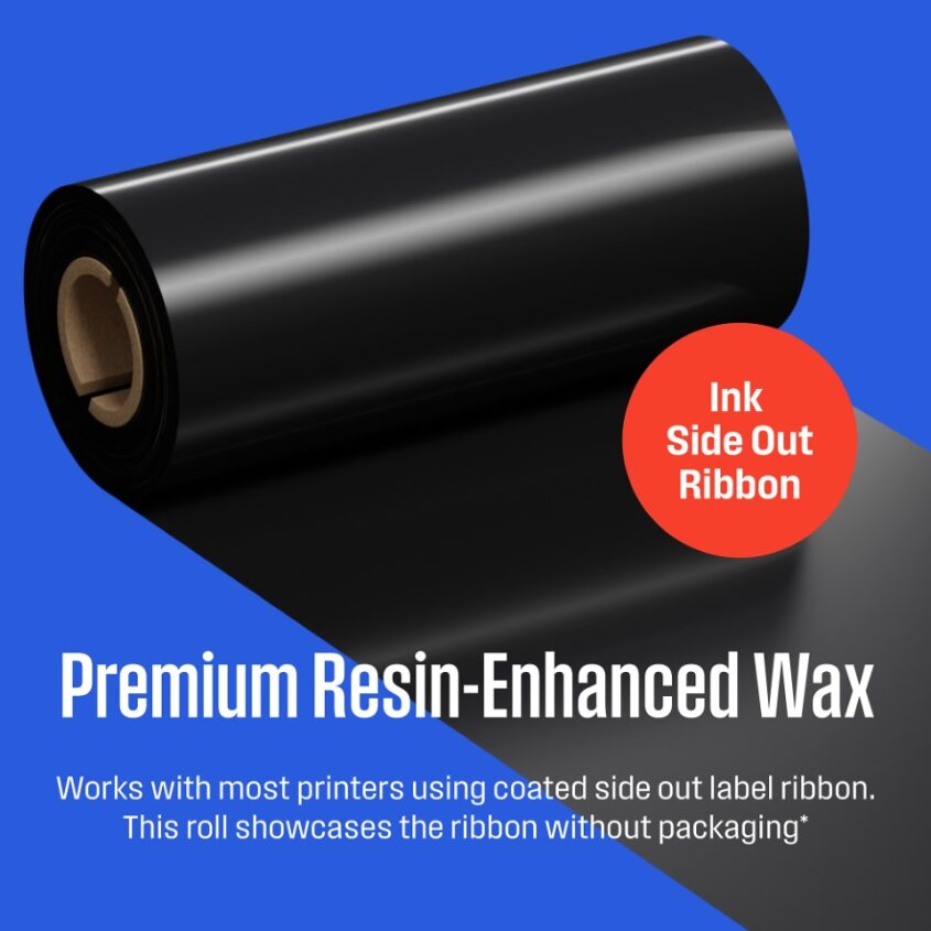 Thermal Transfer Ribbon, Black, 6 Rolls, 0.5 Inch Core, 4.33" x 243'